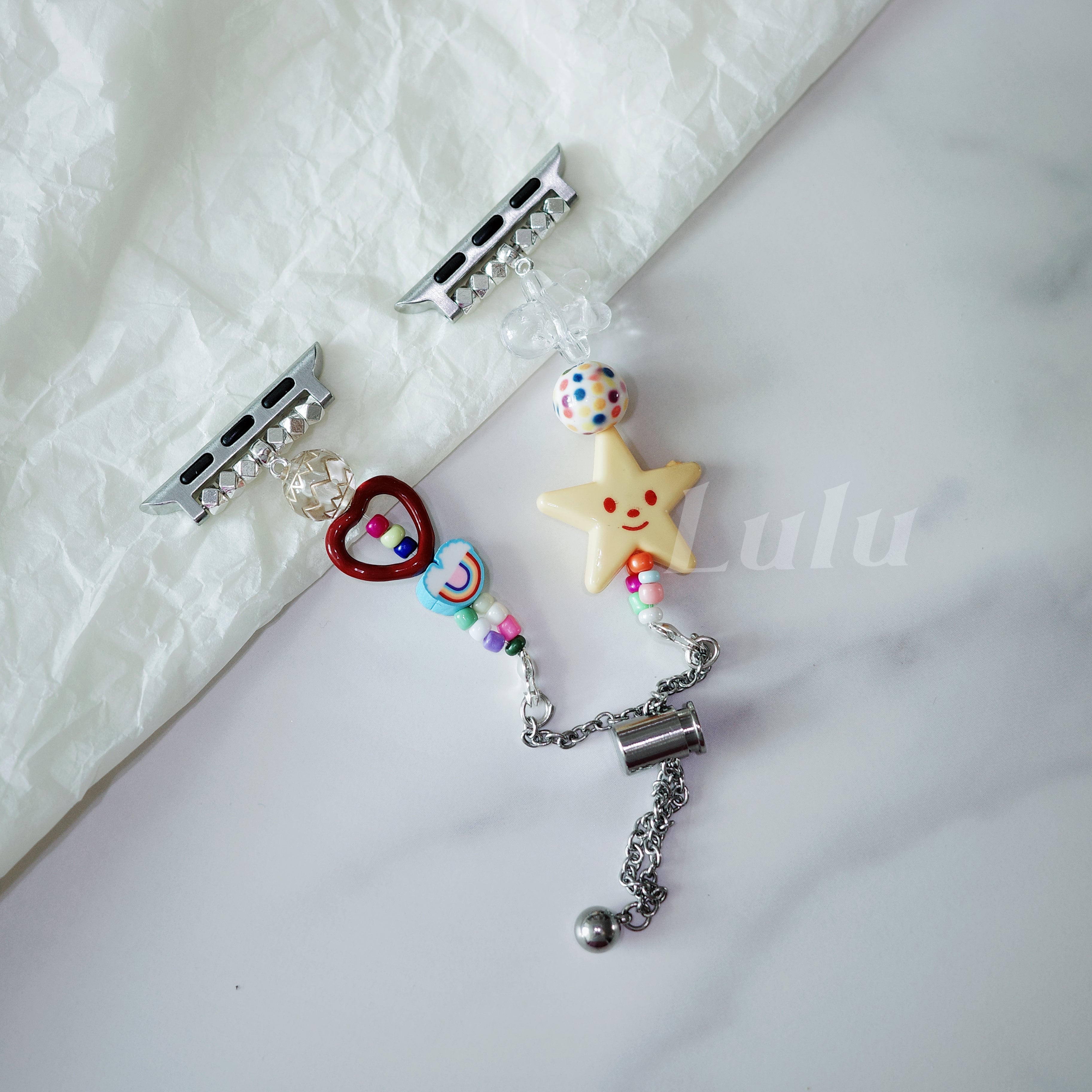 Smiley Star Beaded Apple Watch Band