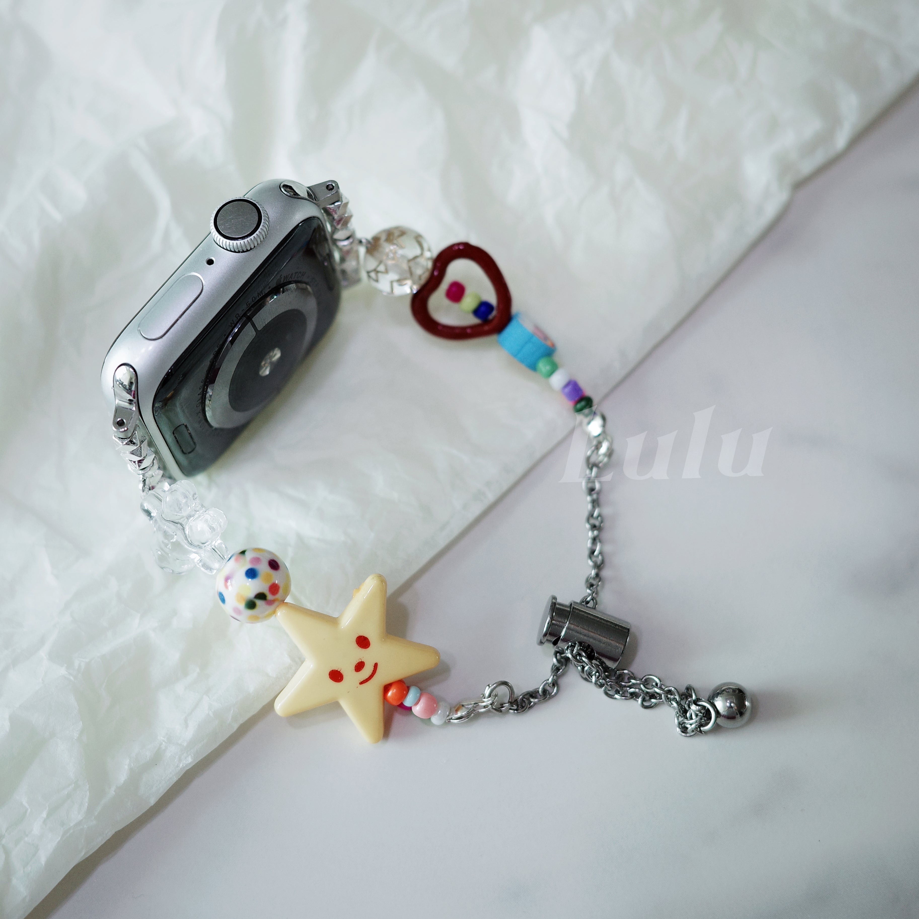Smiley Star Beaded Apple Watch Band