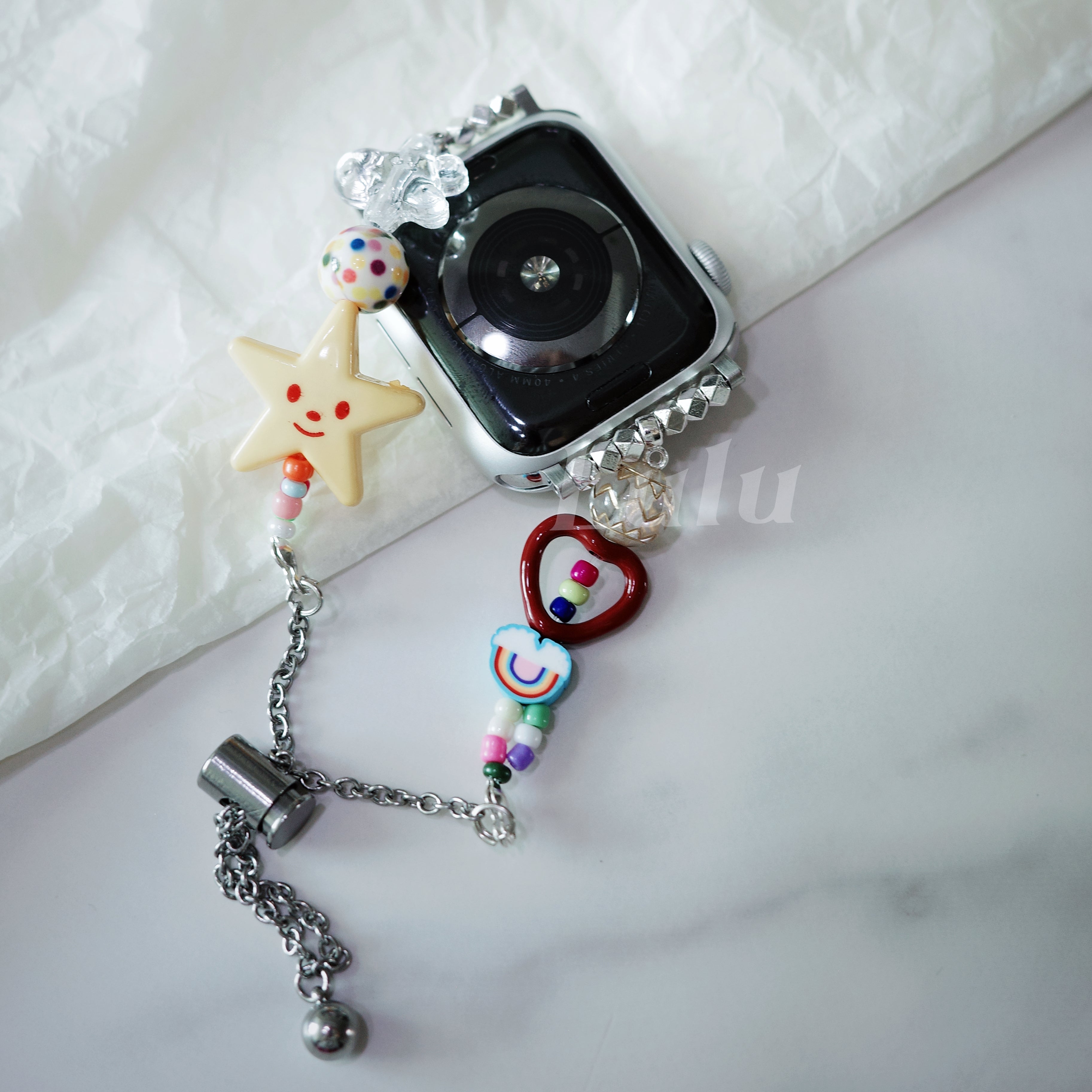 Smiley Star Beaded Apple Watch Band