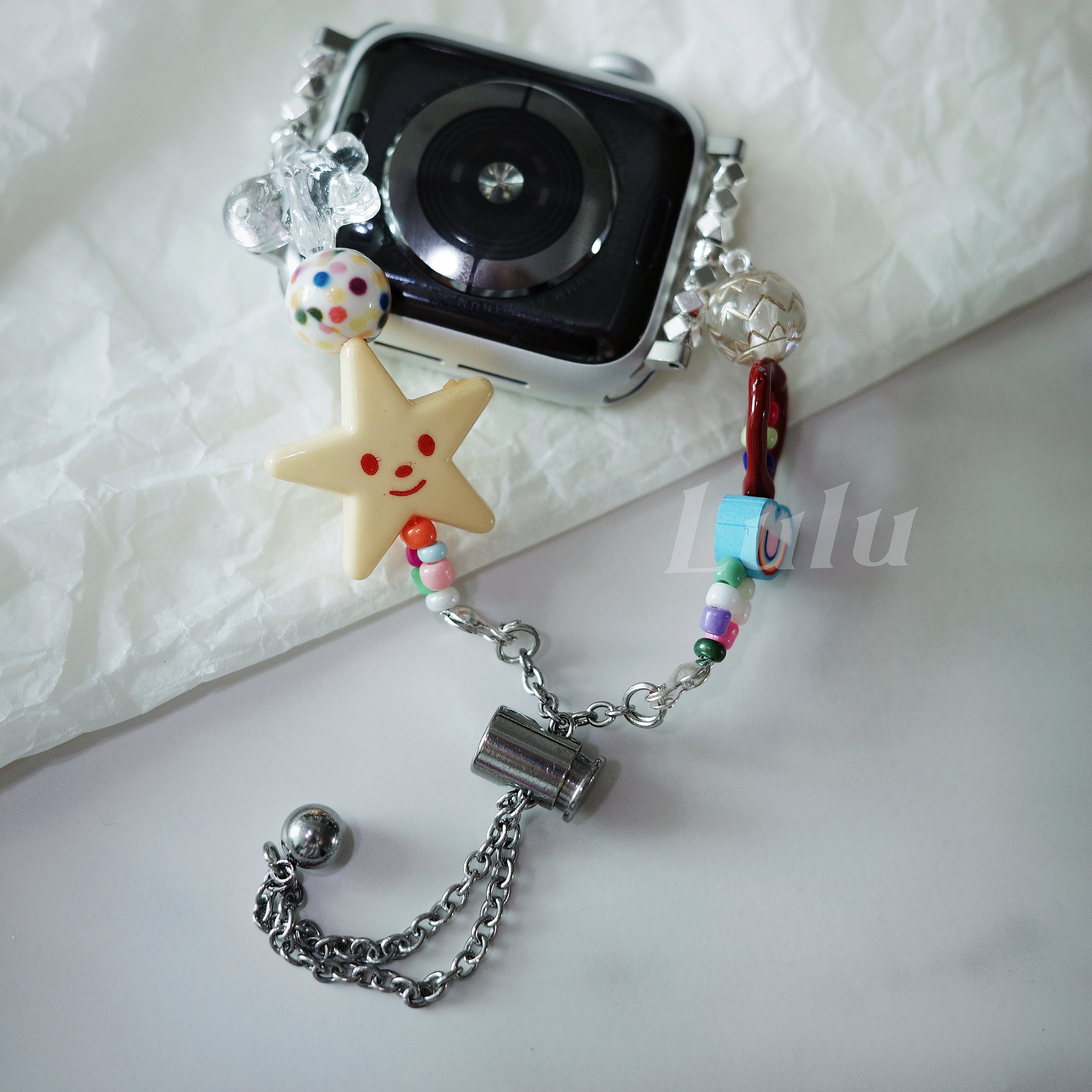 Smiley Star Beaded Apple Watch Band