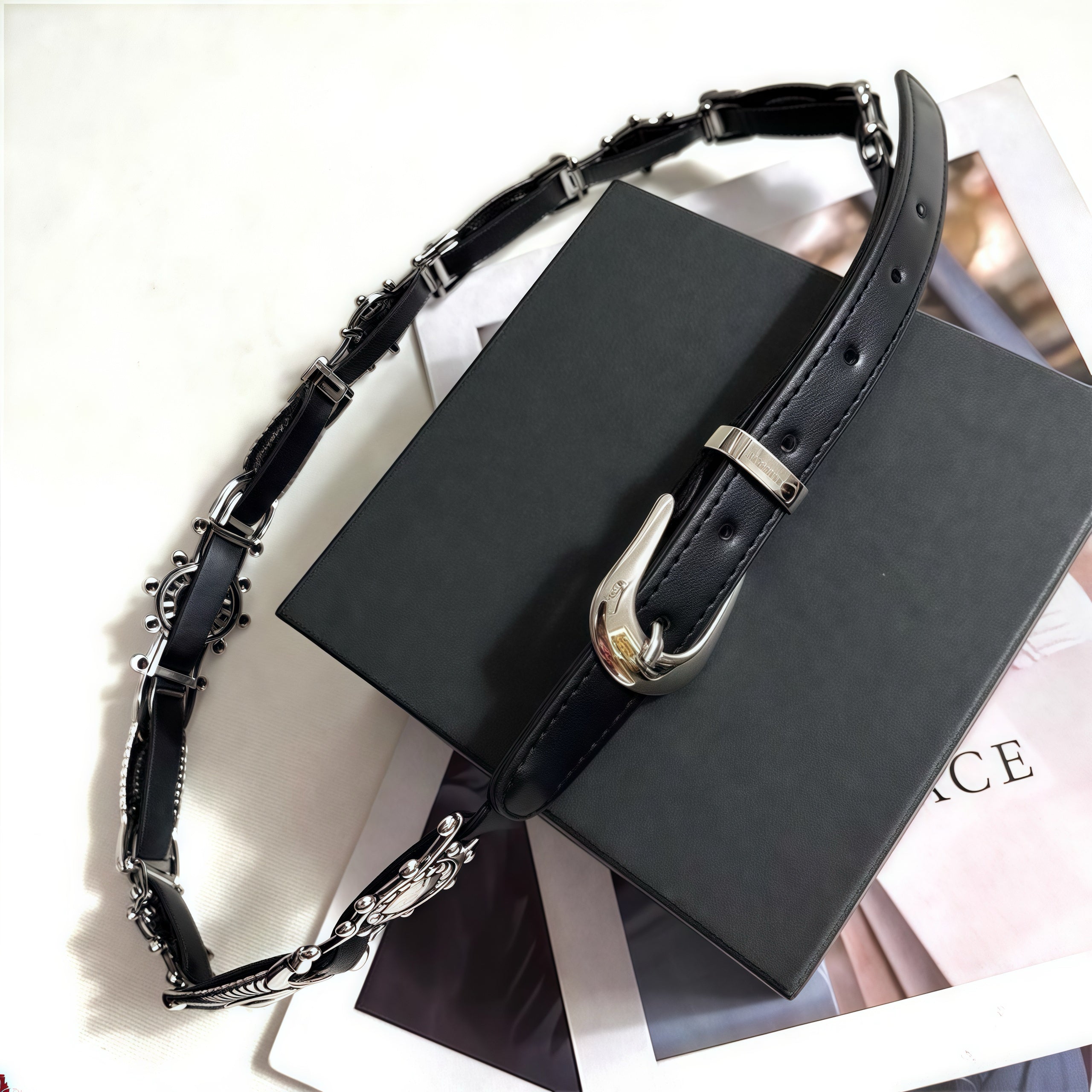Vintage Gothic Sun & Moon Chain Belt