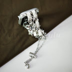 White Leather Chain Apple Watch Band